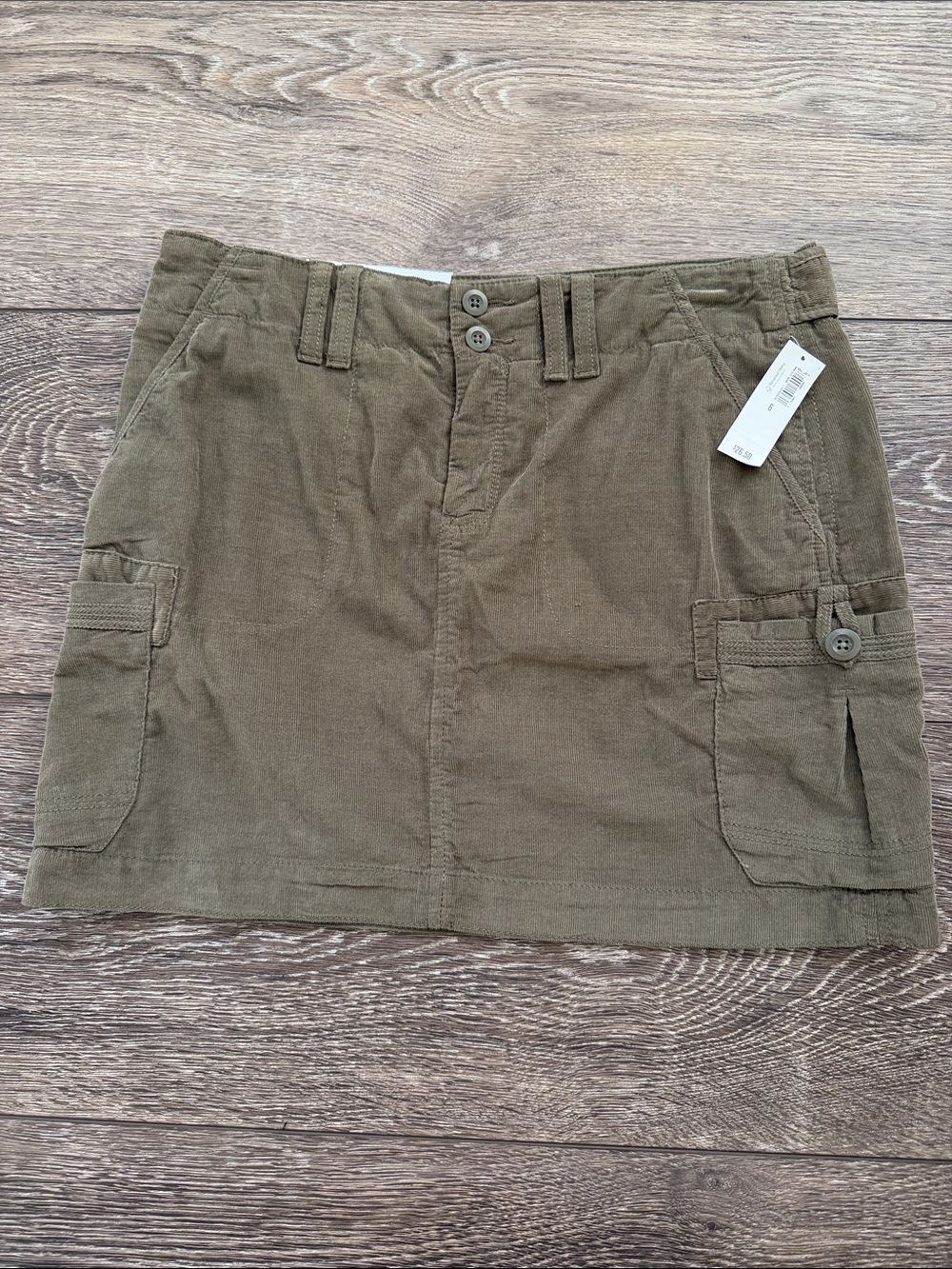 Women’s Olive Cargo Mini Skirt